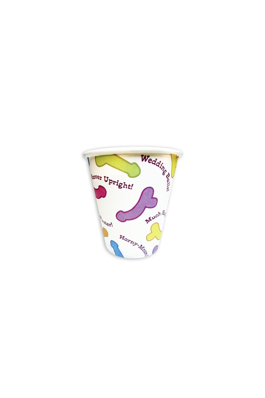 Vasos Plasticos con dibujos de penes.