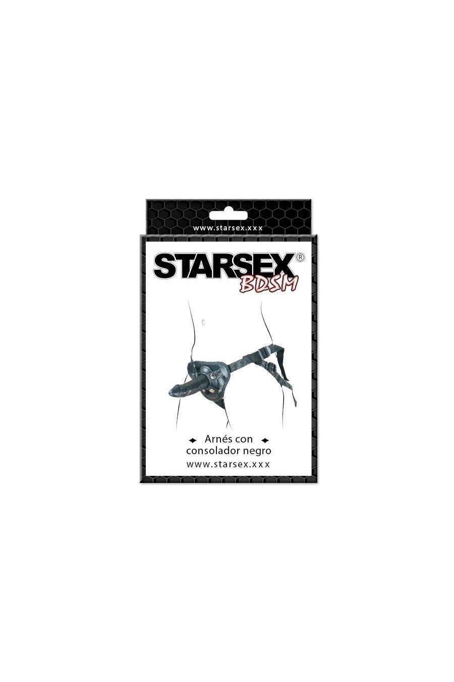 Arnes con consolador negro - Starsex