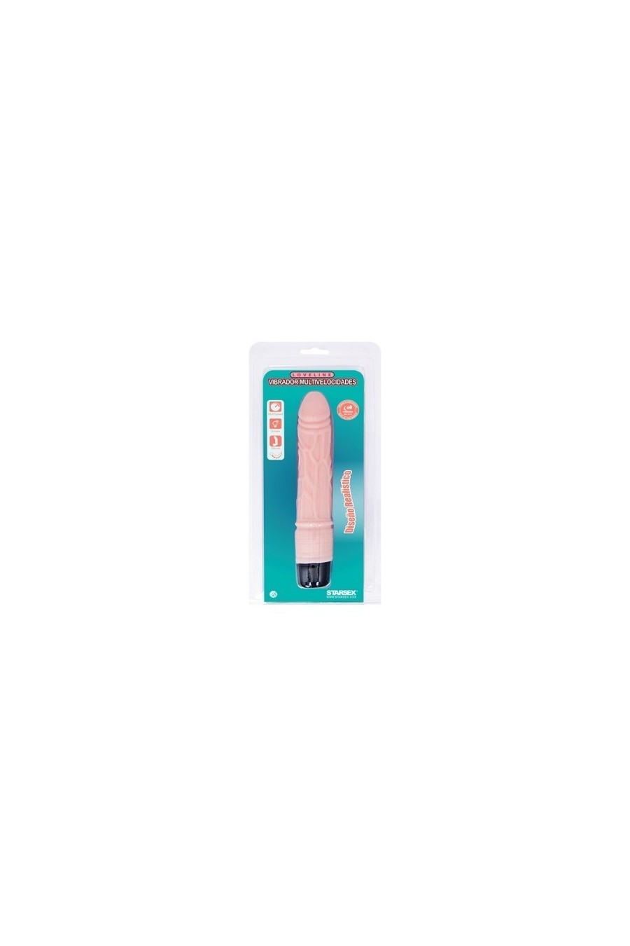 Vibrador Starsex -  Multivelocidades Loveline Claro 21 cm
