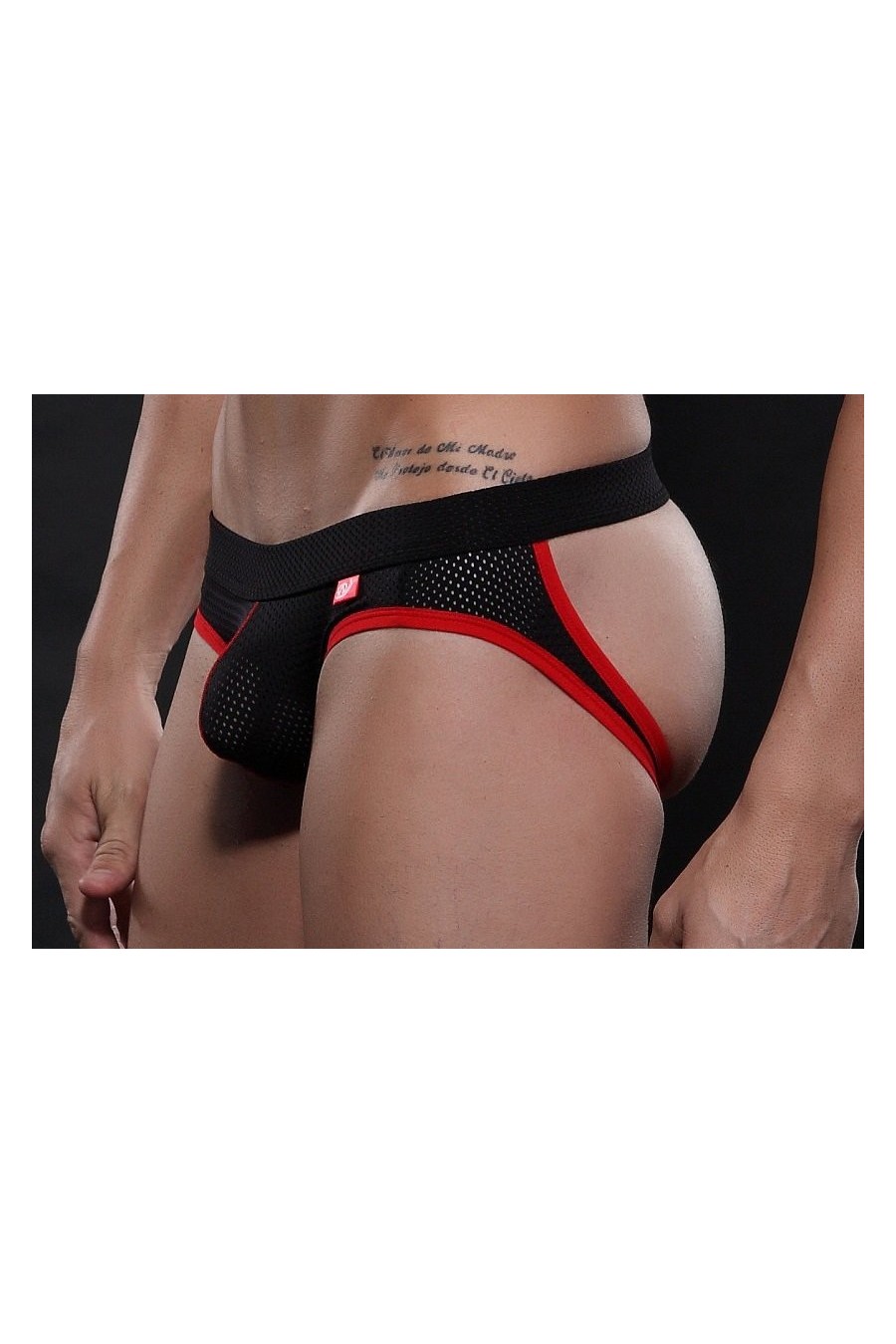 Jockstrap Wangjiang - Negro con rojo