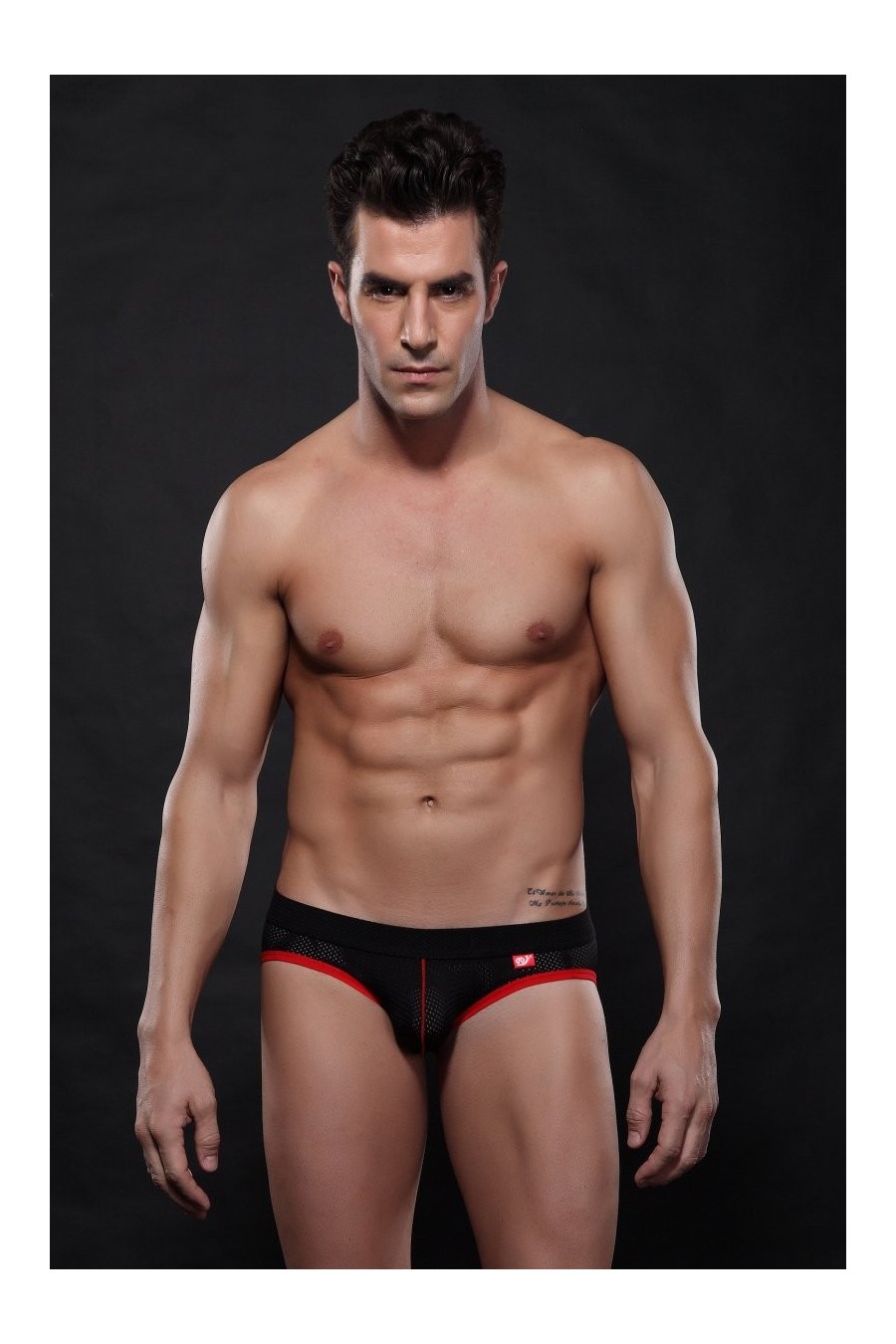 Jockstrap Wangjiang - Negro con rojo