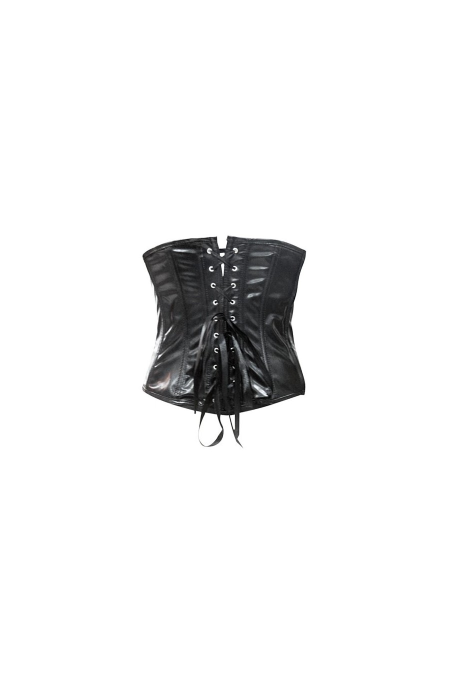 Corset Eco Cuero Negro Talla L