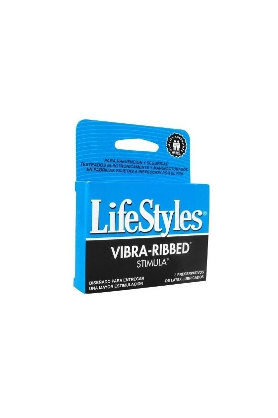 Condones Vibra Ribbed - 3...