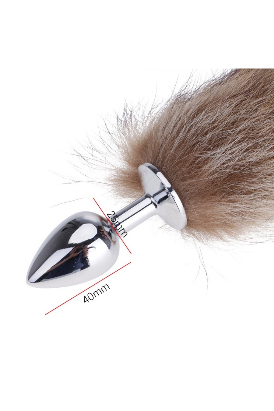 Plug Anal Acero con Cola- Talla S
