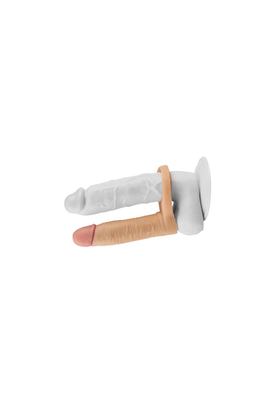 Anillo con Dildo para Doble Penetracion - Ultra Soft Double 6.25"
