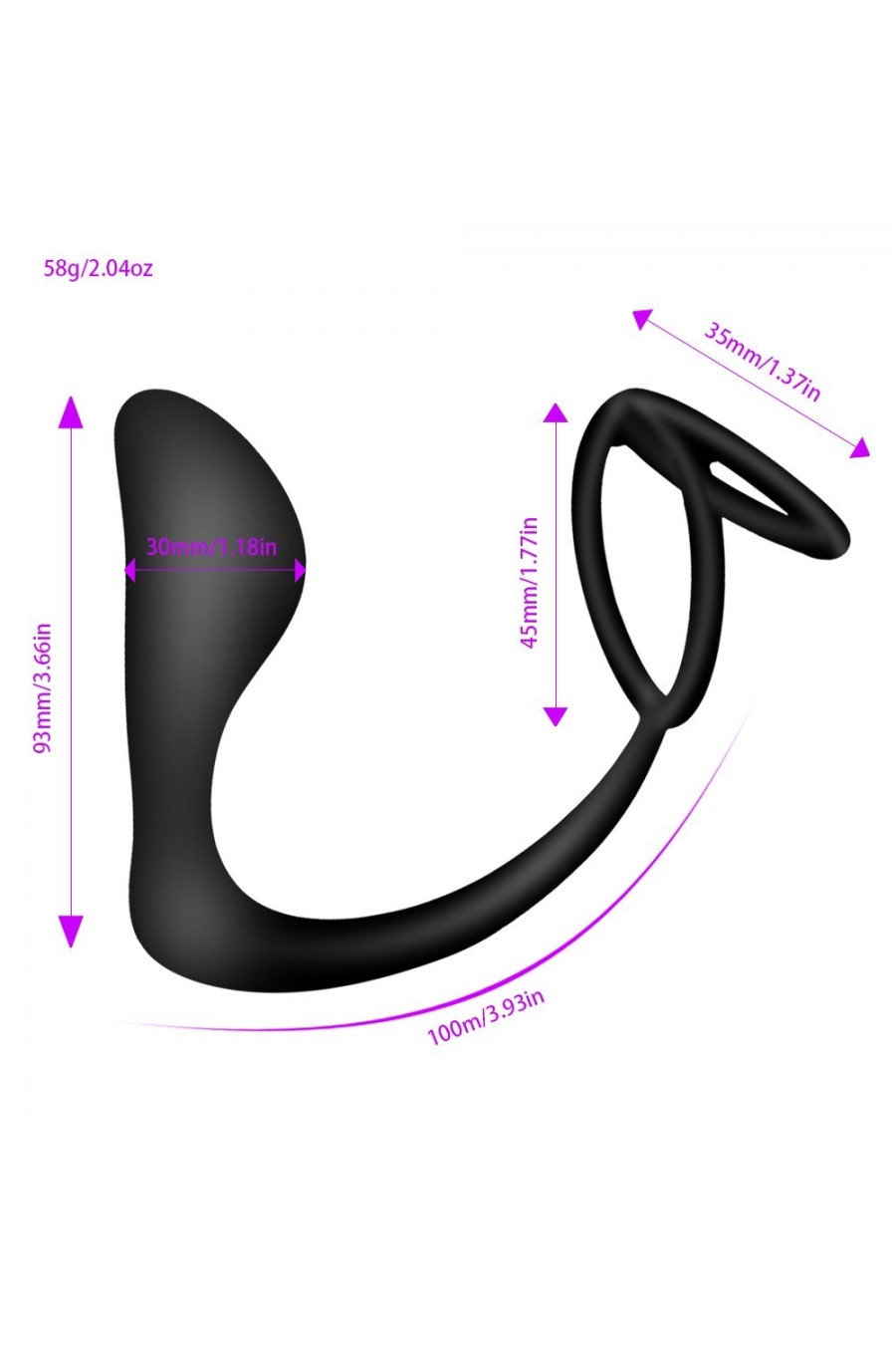 Estimulador Prostatico con Anillo Doble