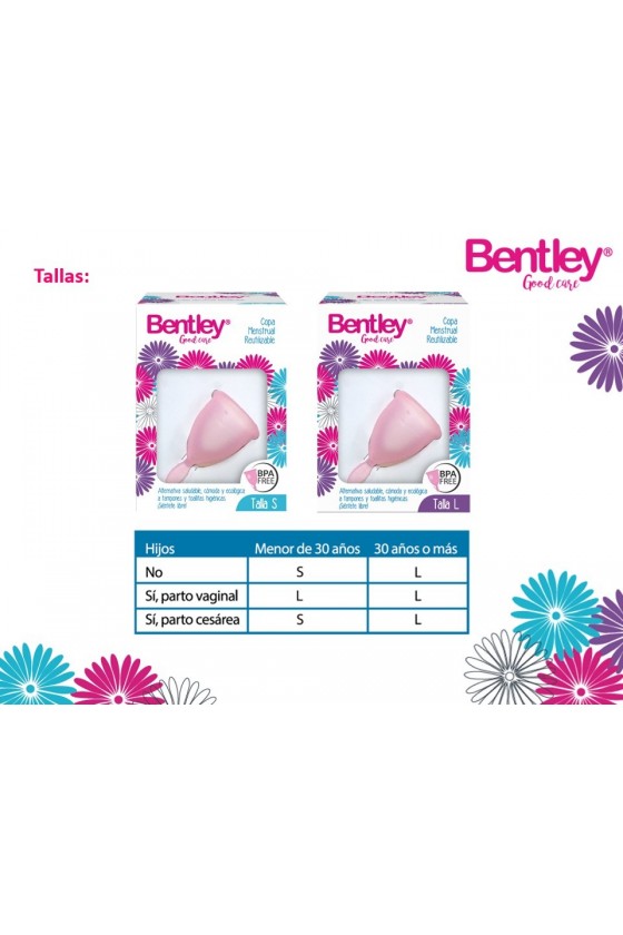 Copa menstrual - Bentley - Diferentes medidas