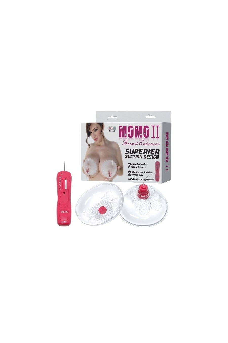 Copas de Succión para Pechos con Vibración - Momo II