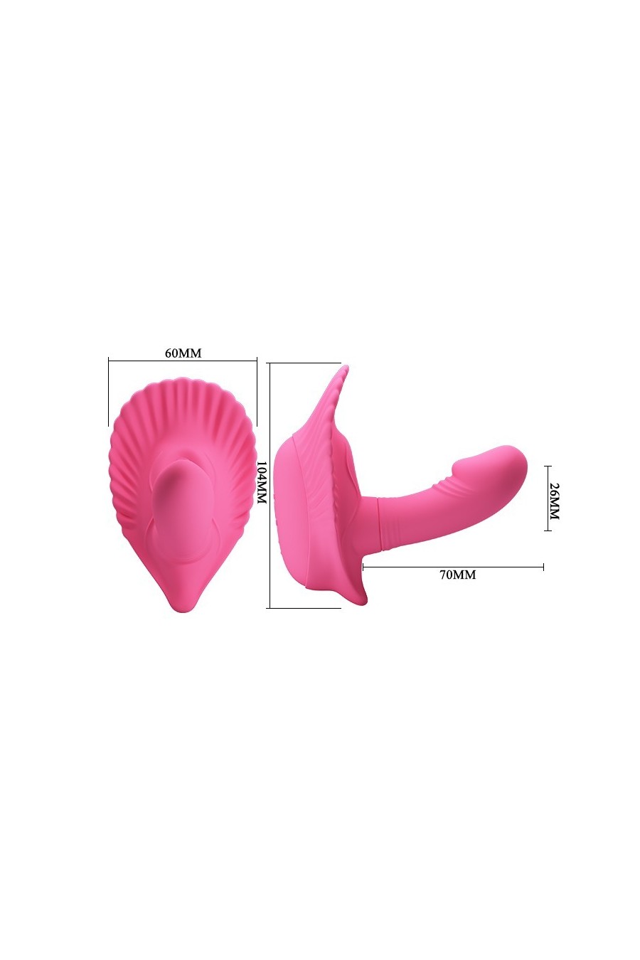 Vibrador Tipo Conchero Control Bluetooth APP - Fancy Clamshell