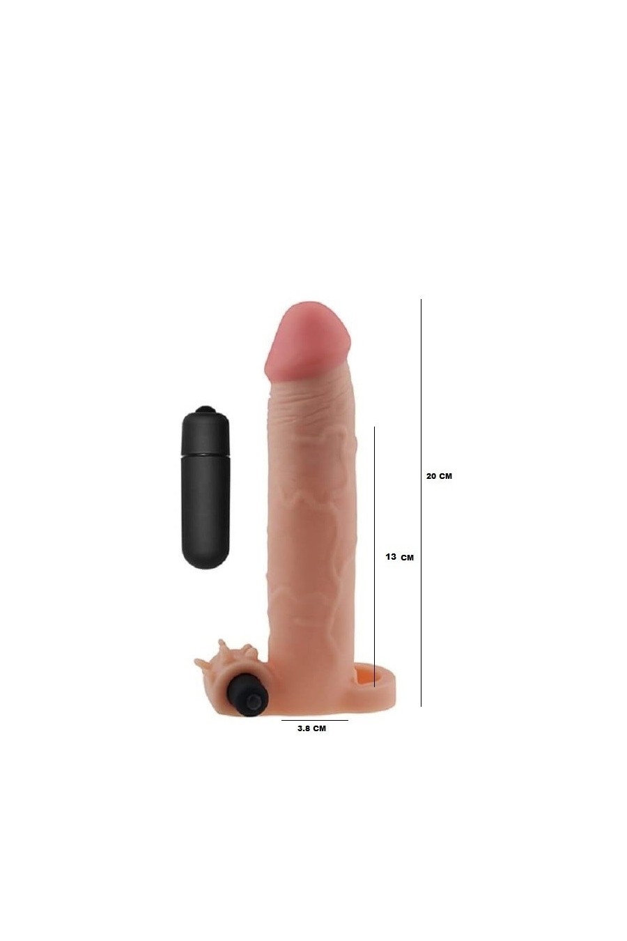 FUNDA EXTENSORA CON VIBRADOR PLEASURE X-TENDER