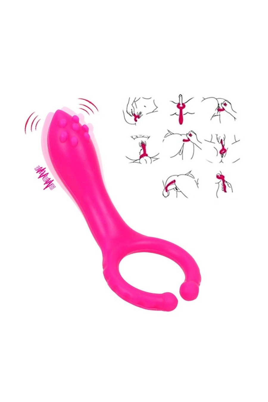 Anillo Vibrador Con Pinzas