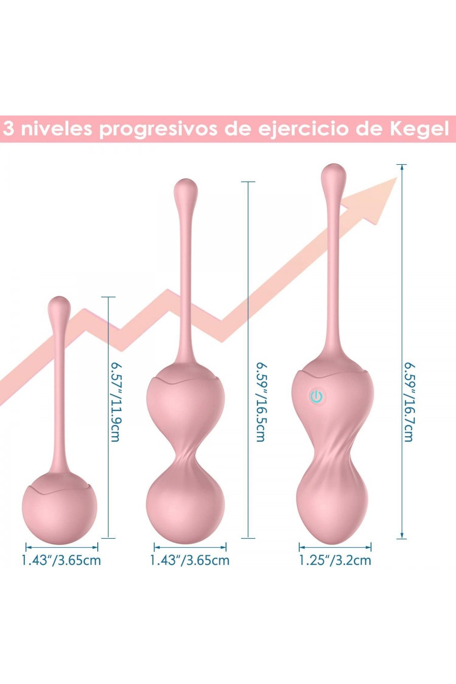 Kit Kegel con Bolas Chinas Vibradoras con Control Remoto