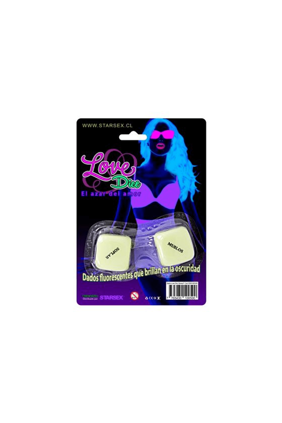 Dados Fluorescentes - Love Dice
