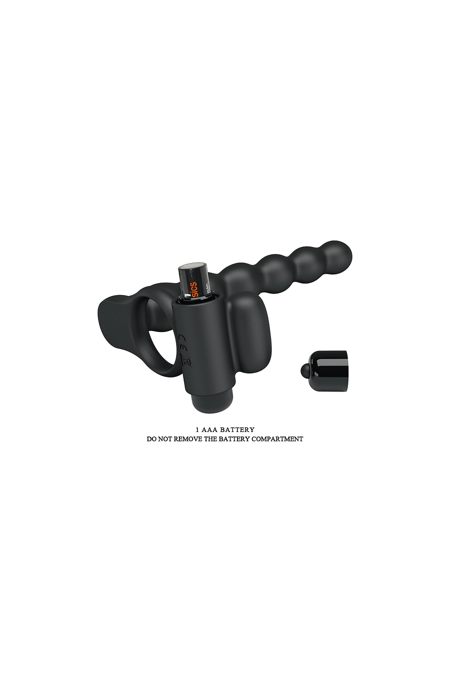 Anillo Vibrador con Vara para Doble Penetración - Hercules