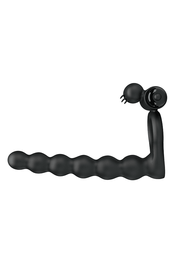 Anillo Vibrador con Vara para Doble Penetración - Hercules