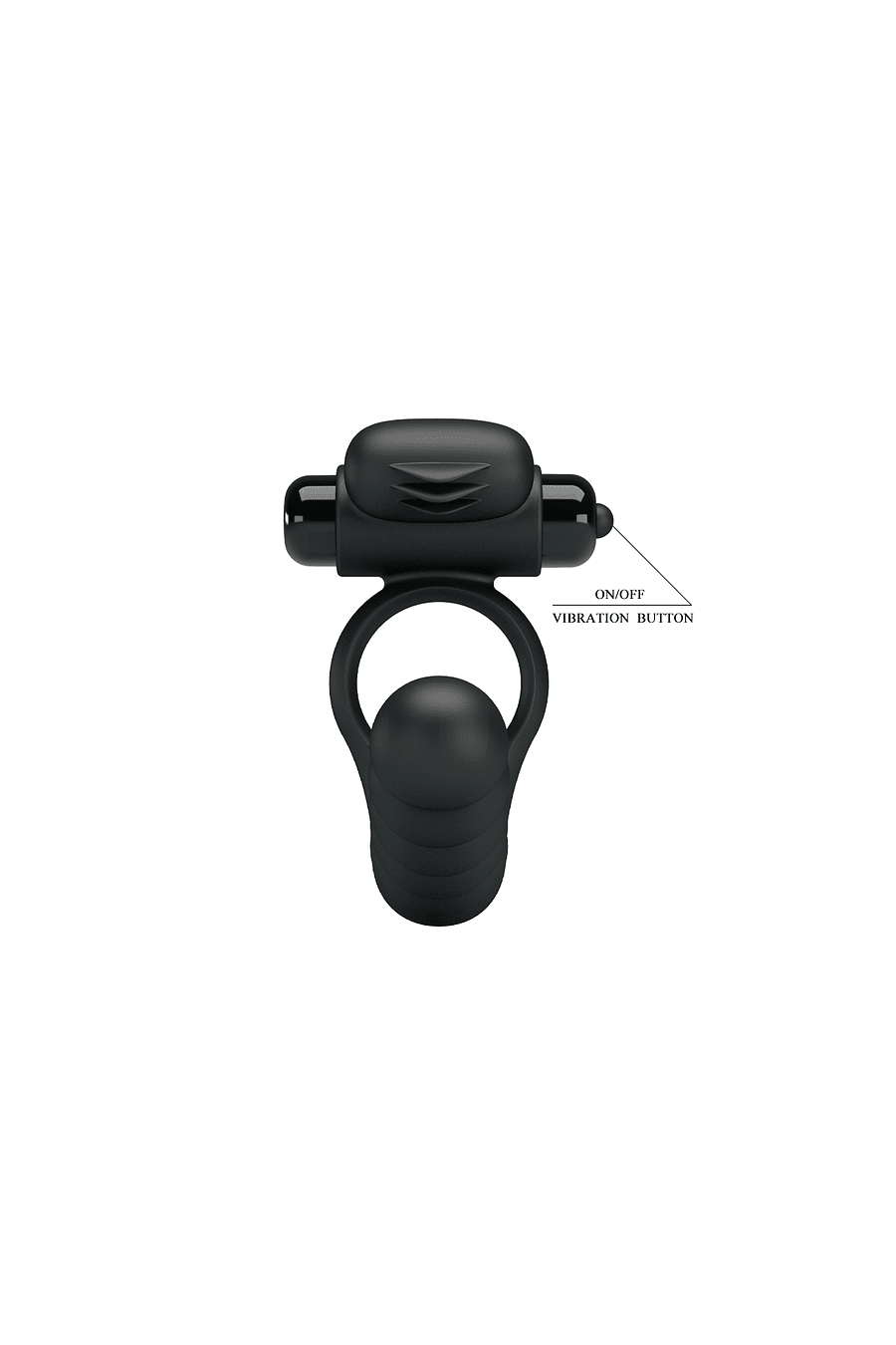 Anillo Vibrador con Vara para Doble Penetración - Hercules