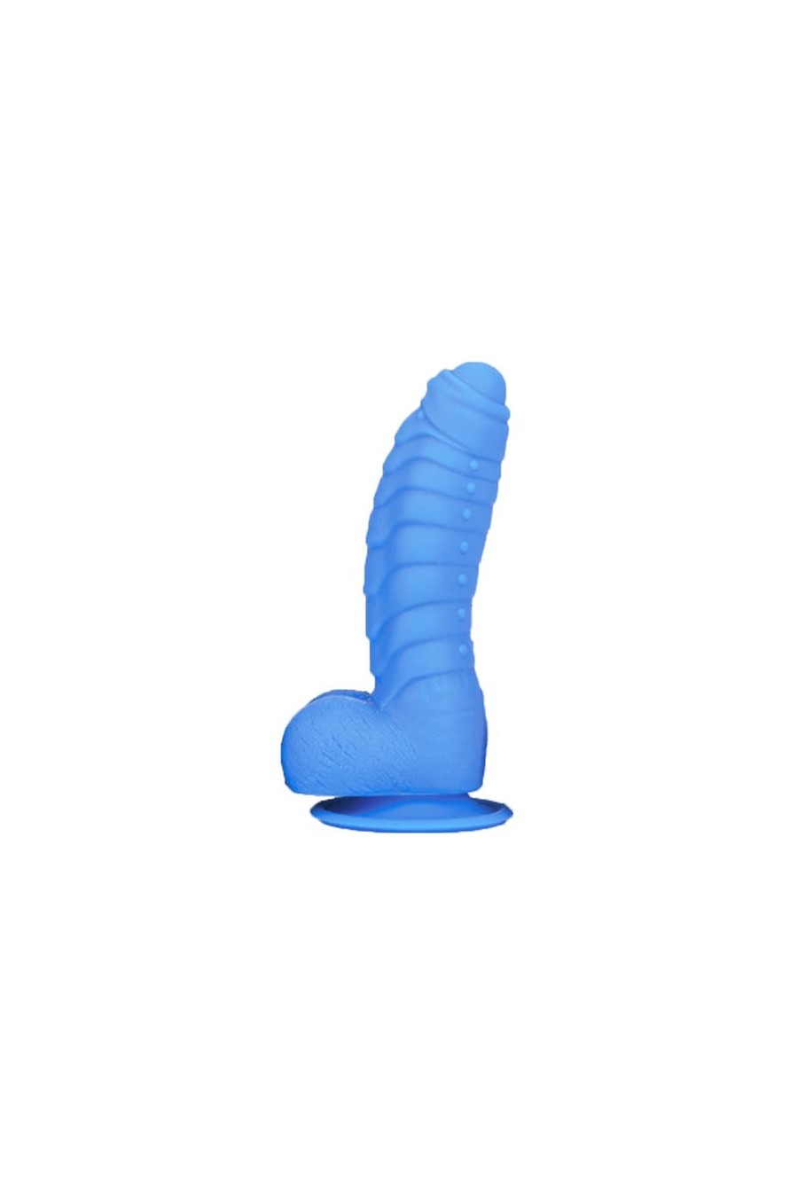 Consolador Turquesa 18 cms con testiculos