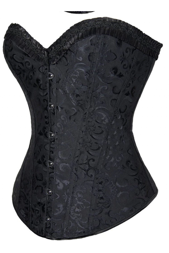 Corset Negro Grueso Ajustable