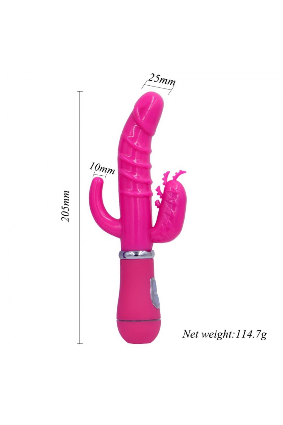 Vibrador Recargable Triple Estimulacion