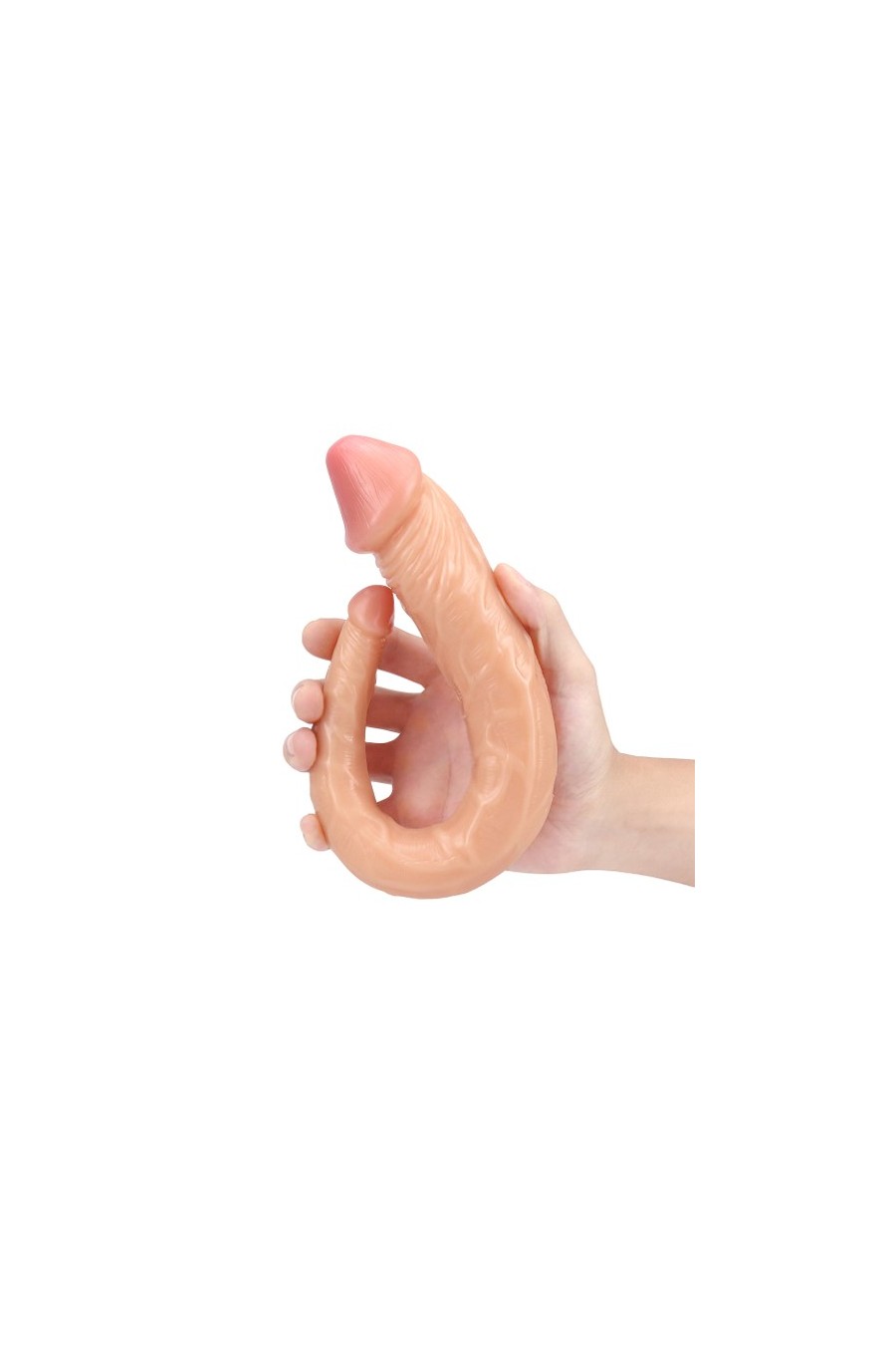 Consolador lesbico doble penetración - Renacuajo 36 cm