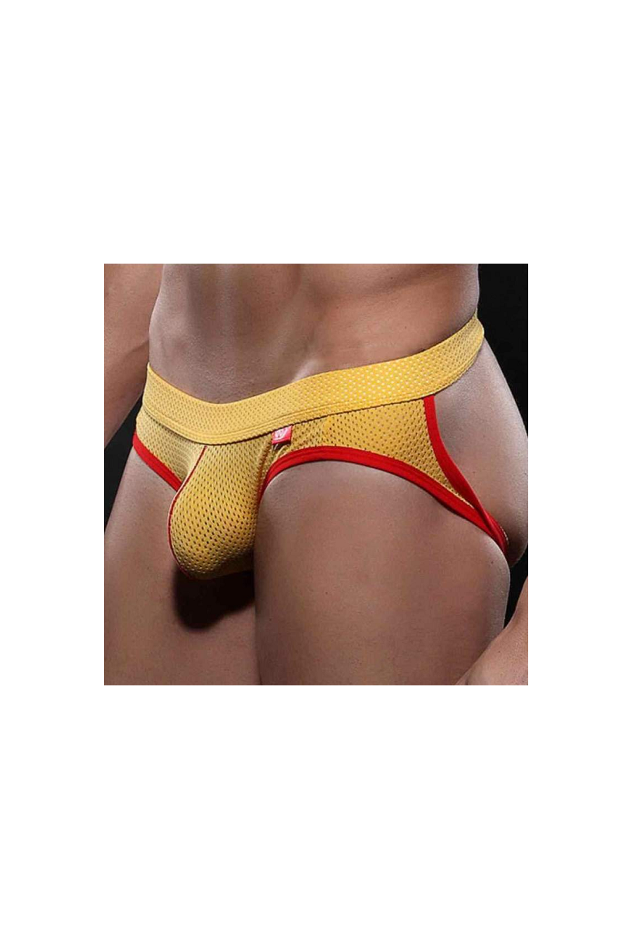 Jockstrap Wangjiang - Amarillo con rojo