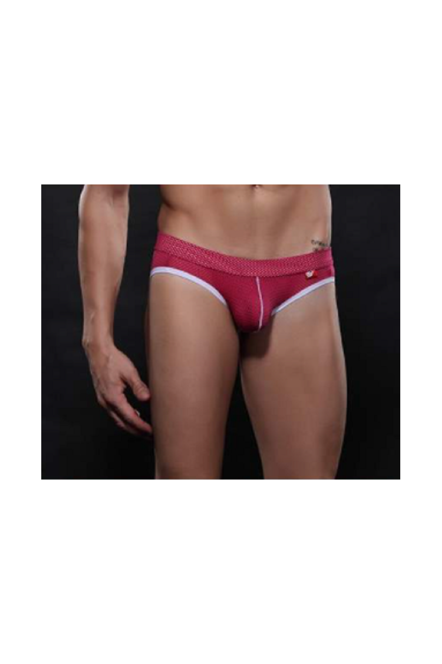 Jockstrap Bordo con Blanco