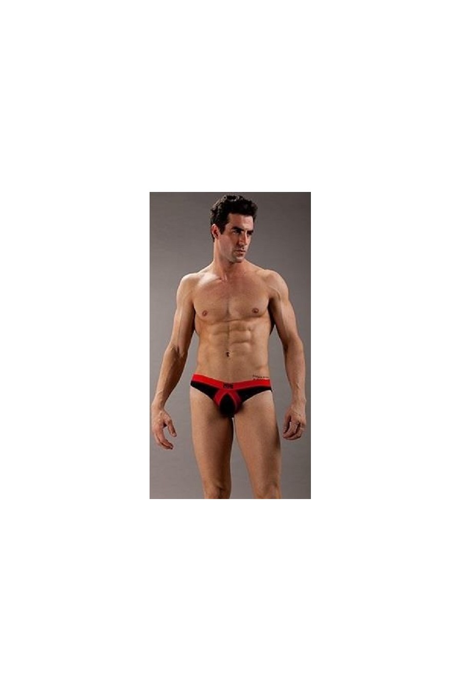 Jockstrap Starsex Negro  con Rojo