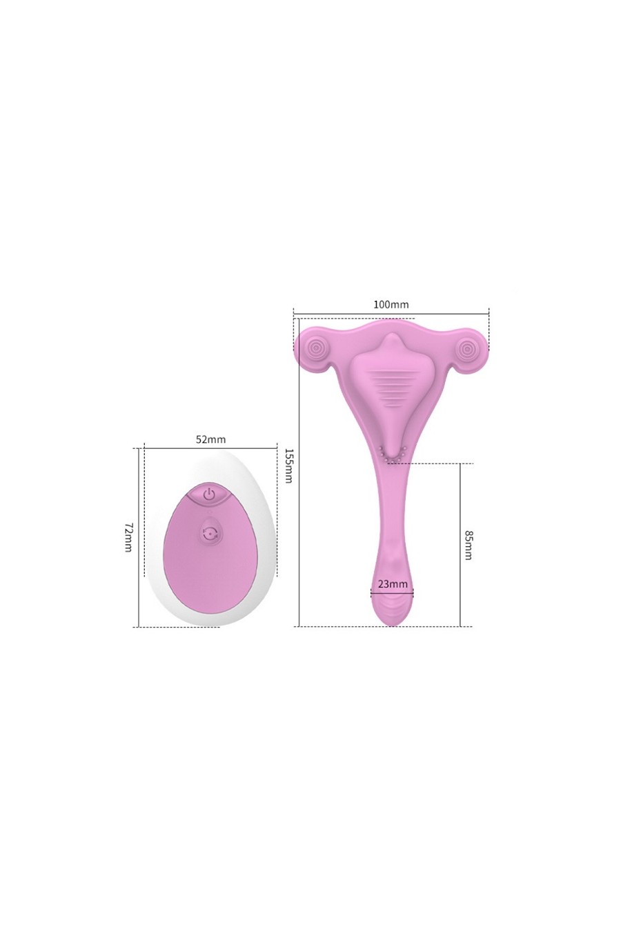 Conchero vibrador y estimulador de punto G con control inalámbrico