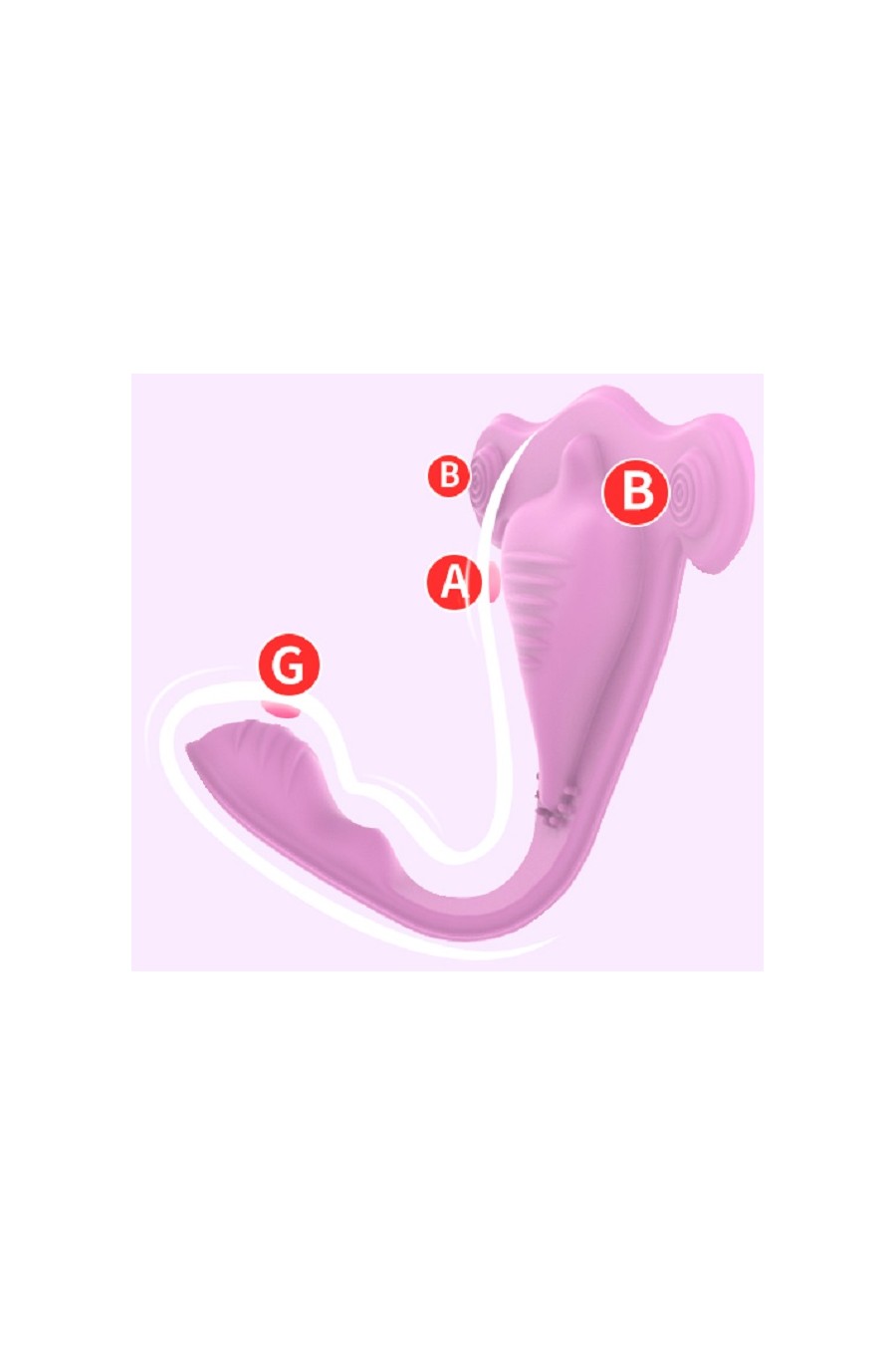 Conchero vibrador y estimulador de punto G con control inalámbrico