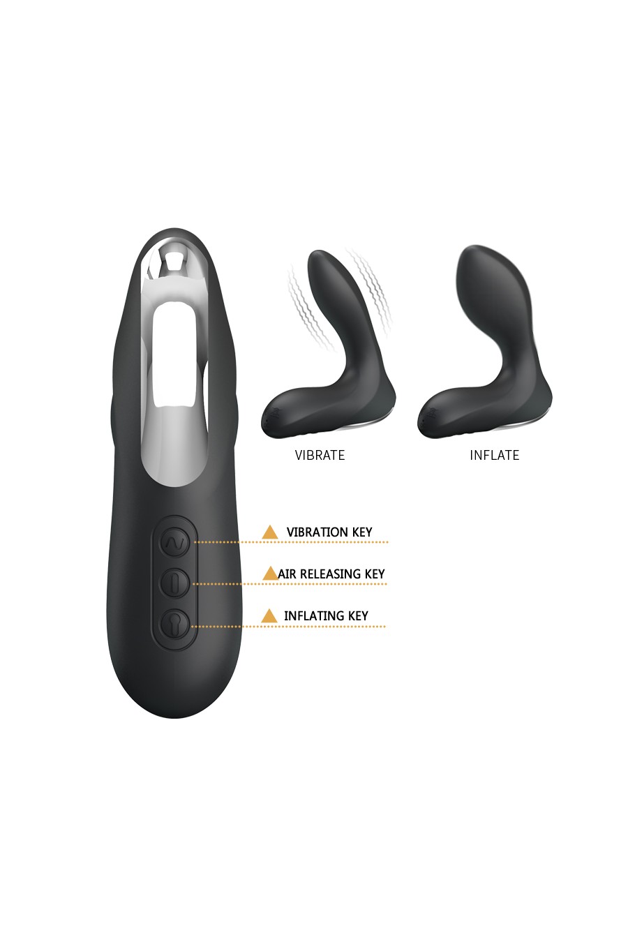 Estimulador de Prostata Recargable e Inflable - Leonard Pretty Love
