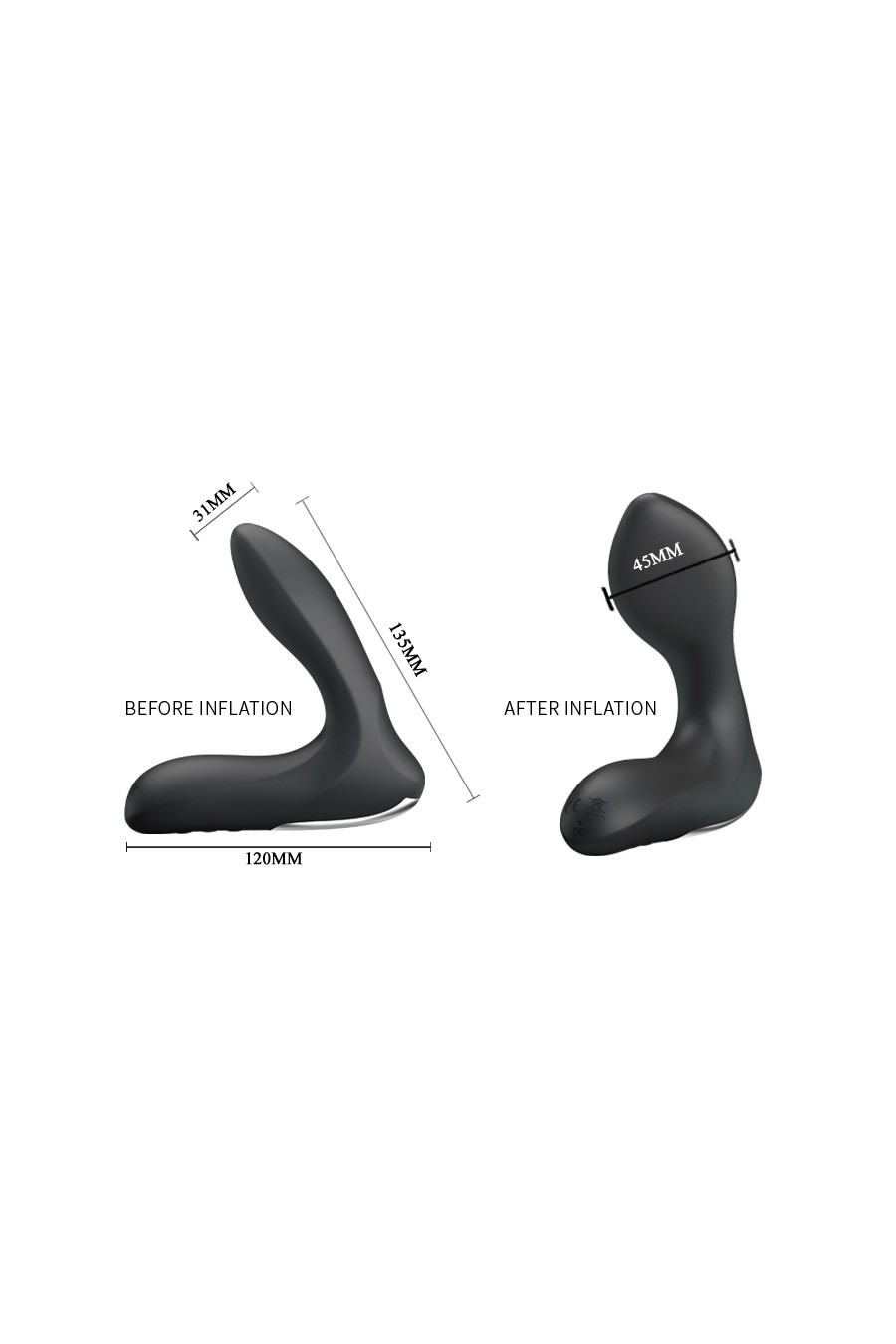 Estimulador de Prostata Recargable e Inflable - Leonard Pretty Love