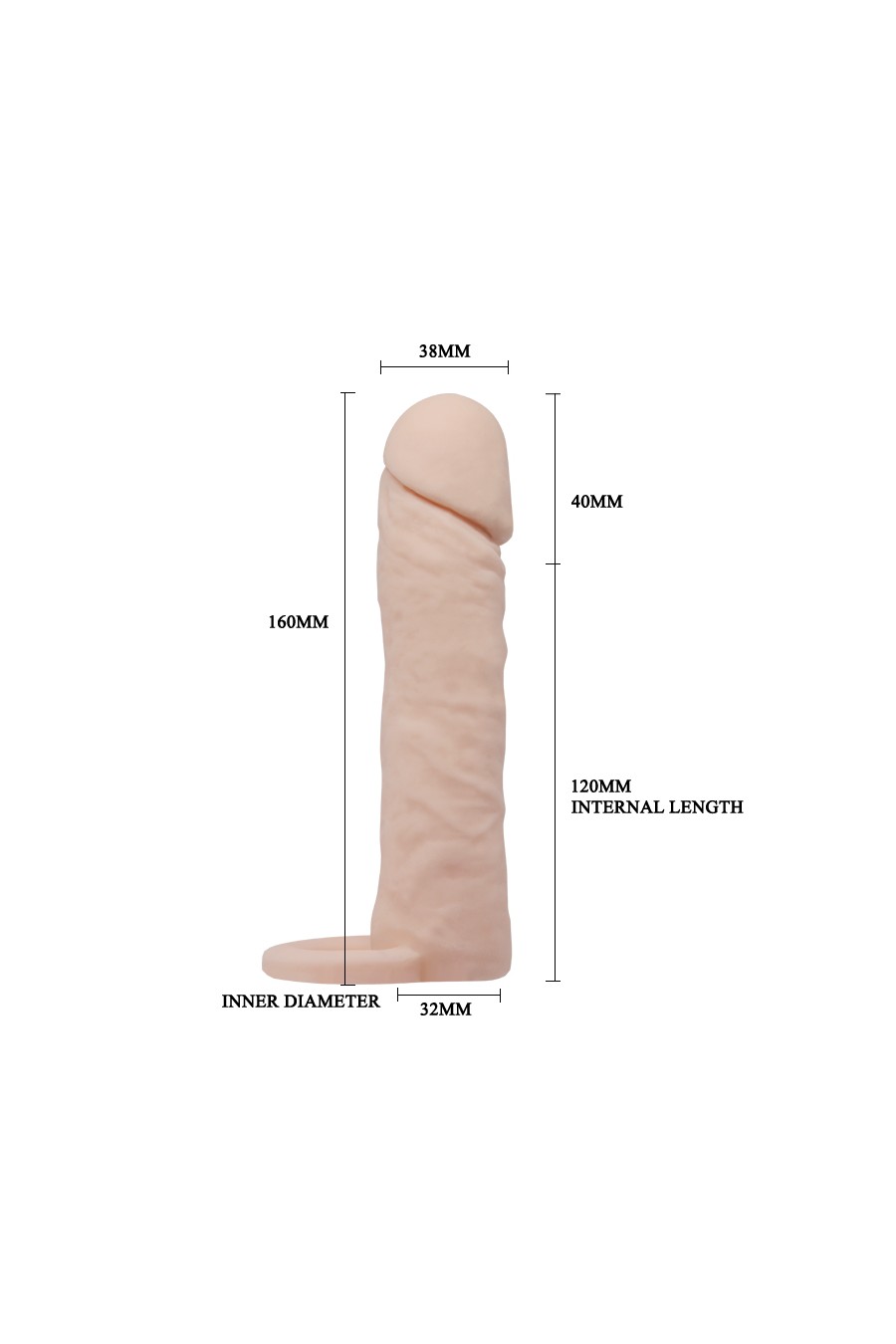 Funda Extensora de Pene 4cms Baile Penis Sleeve 6.2"