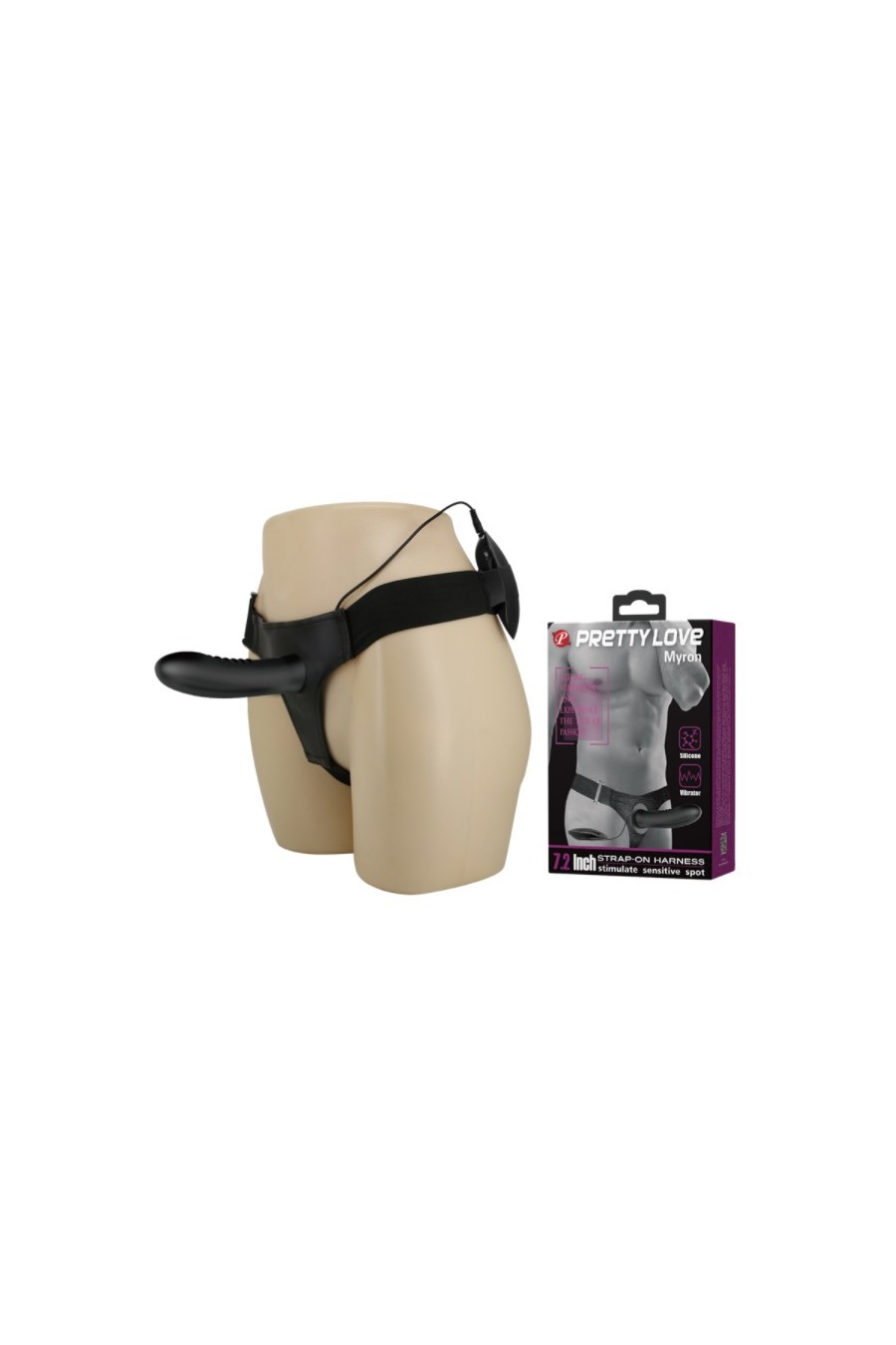 Arnes con Protesis Hueca y Vibrador - Myron Prettylove