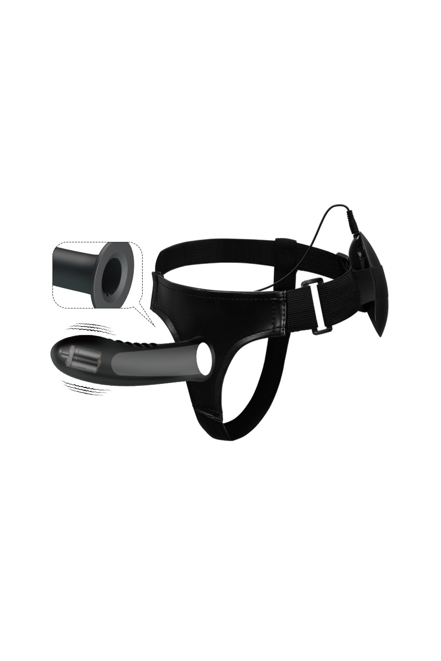 Arnes con Protesis Hueca y Vibrador - Myron Prettylove