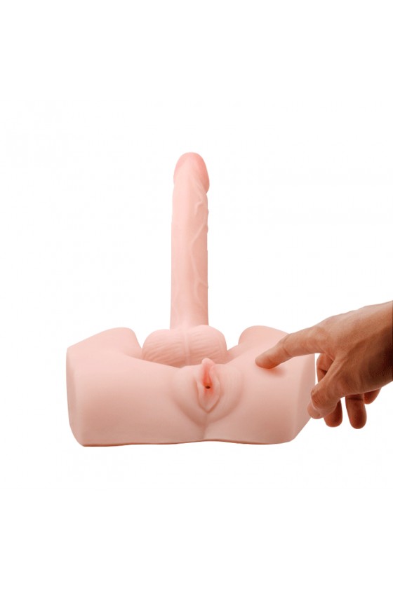 Masturbador vibrador rotador Hermafrodita - Male Cock