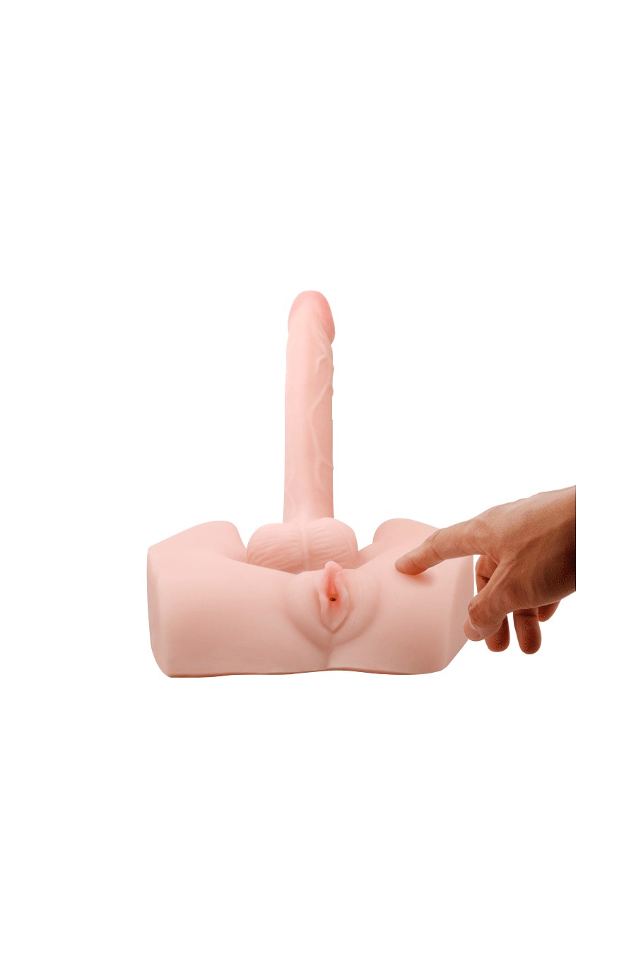 Masturbador vibrador rotador Hermafrodita - Male Cock