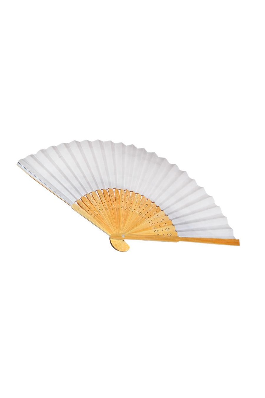 Abanico Madera Y Blanco