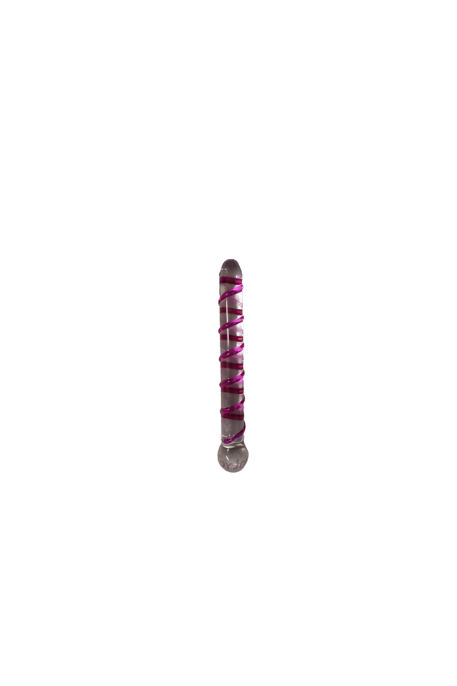 Dildo de Pyrex con Linea Espiral Lila