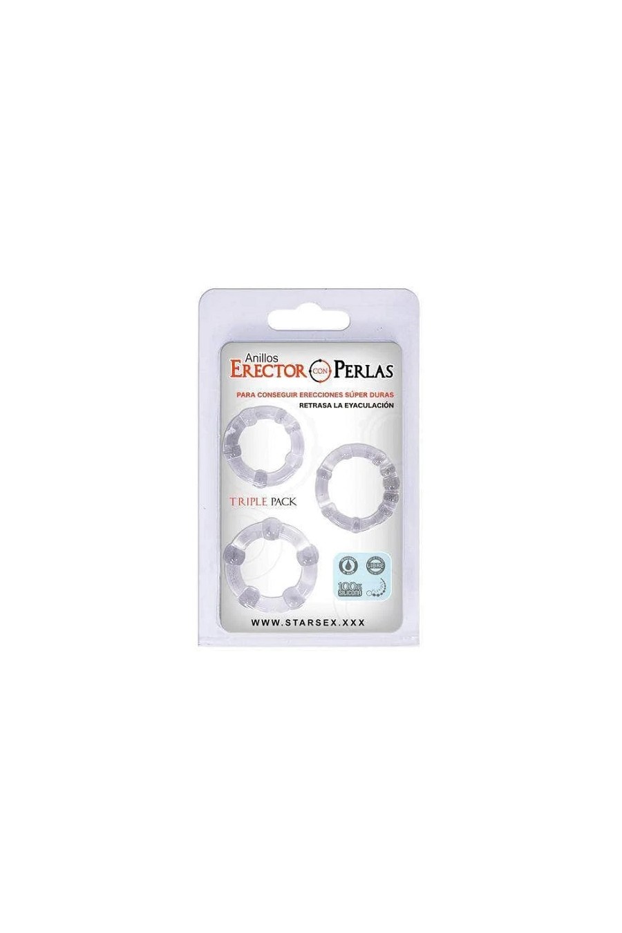 Set Starsex - 3 Anillos Peneanos Perlas