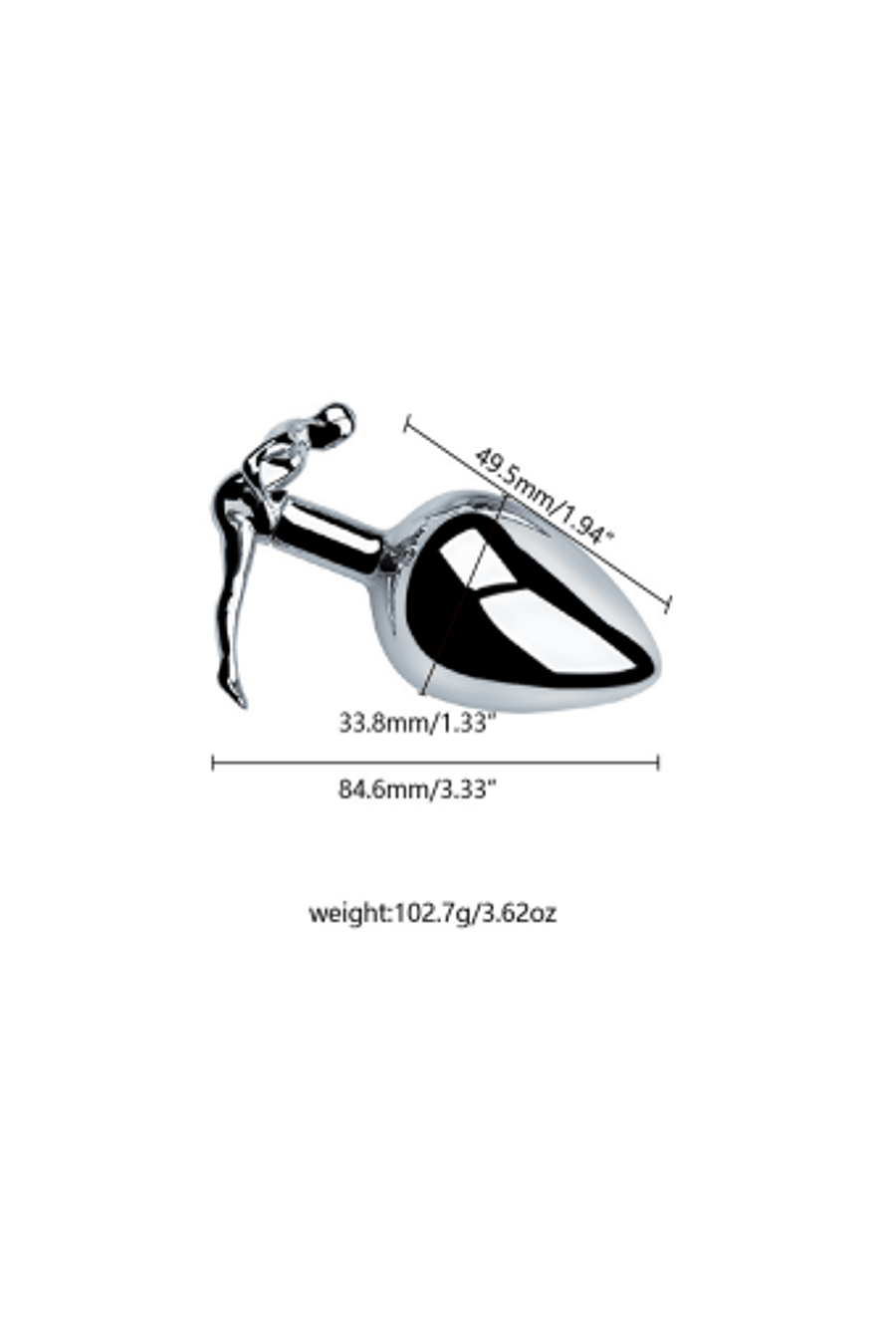 Plug anal metalico tallas S y M Diseño Mini Hombre