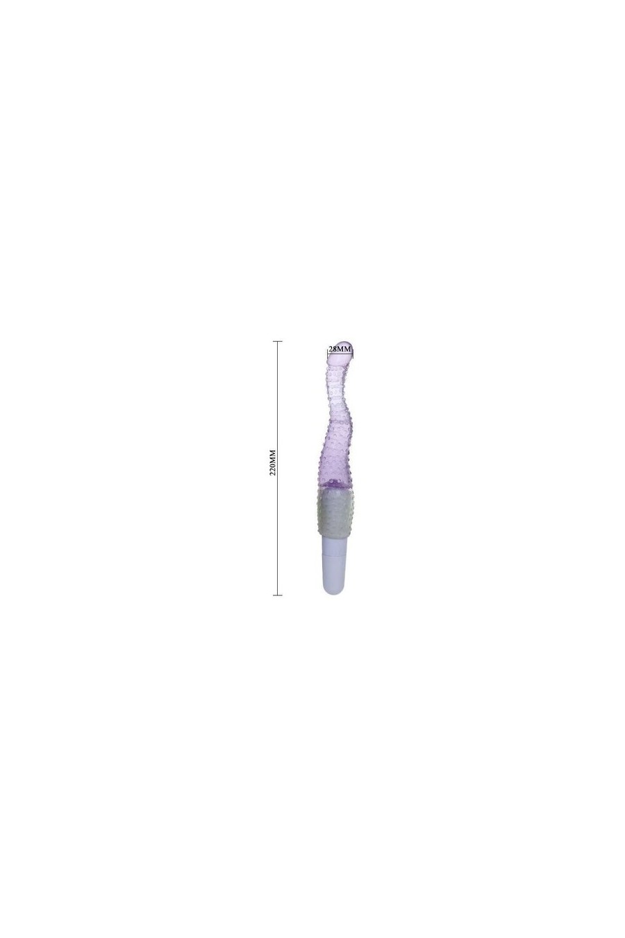 Vara anal con vibrador - Jelly poroso