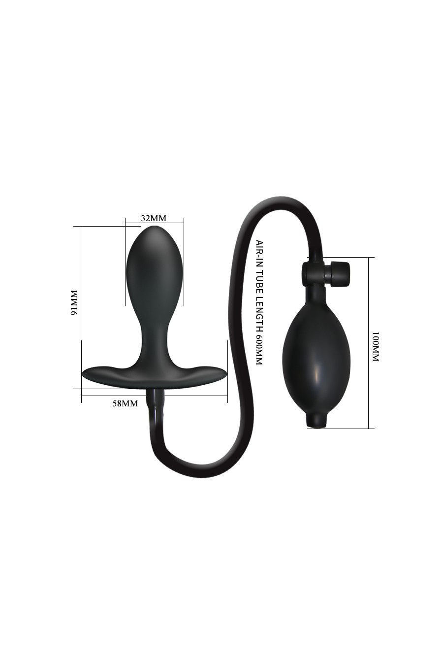 Consolador Plug Anal Inflable Desmontable