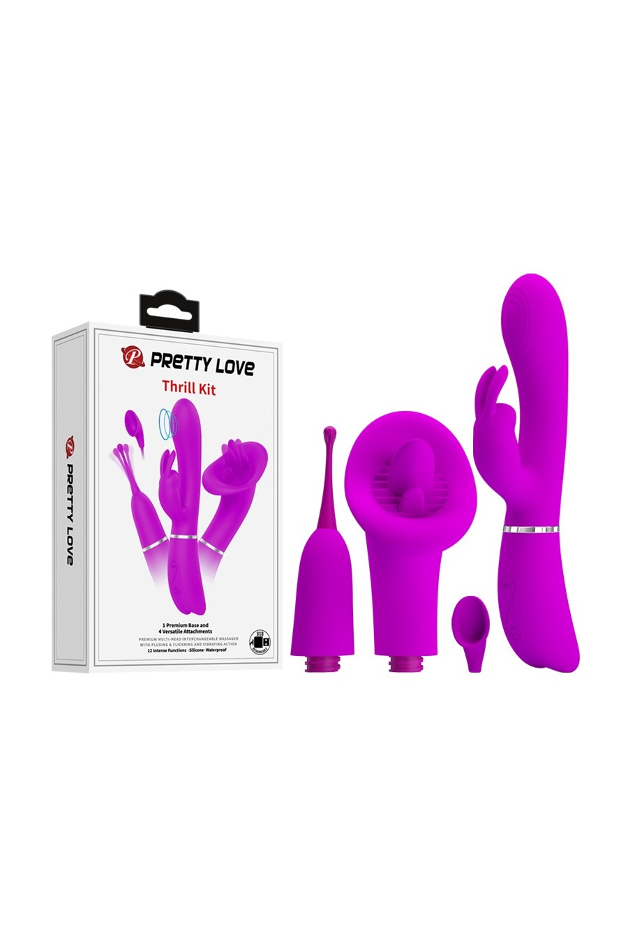 Kit vibradores recargables - Thrill Pretty Love