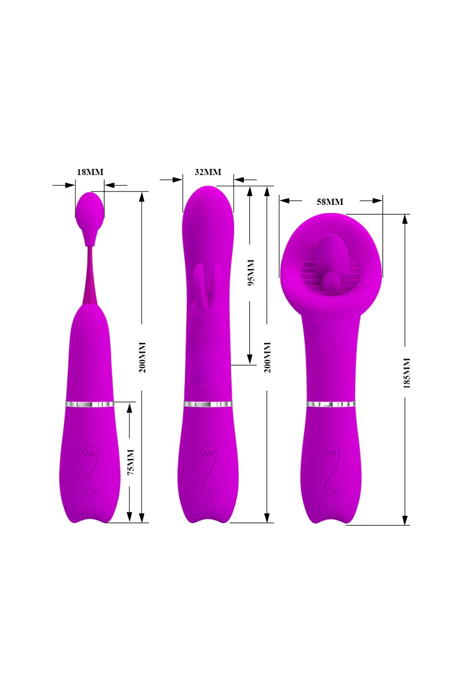 Kit vibradores recargables - Thrill Pretty Love