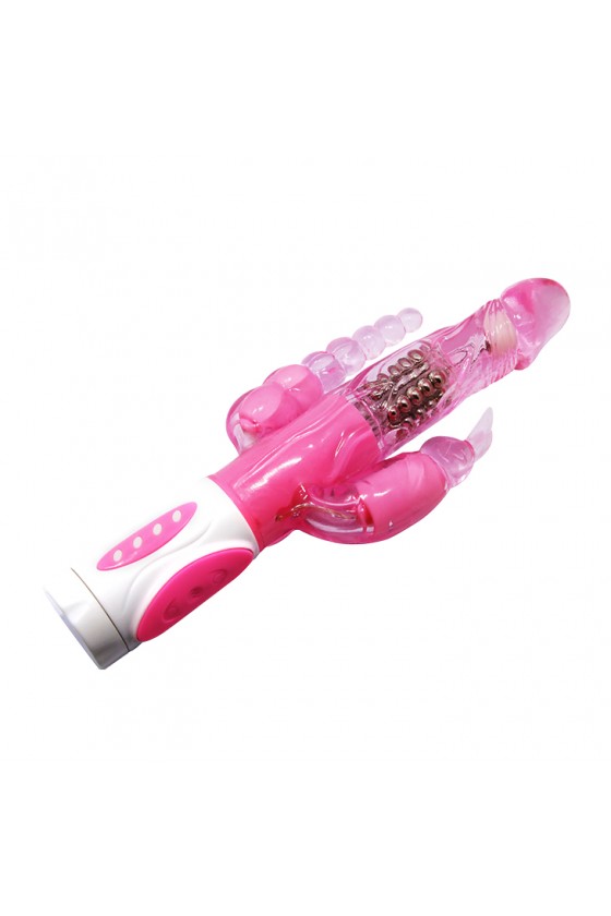Vibrador y rotador triple estimulacion - Pretty Bunny