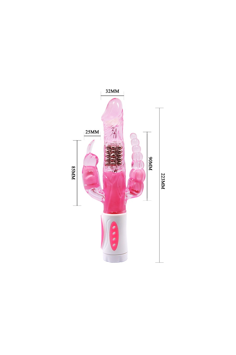 Vibrador y rotador triple estimulacion - Pretty Bunny