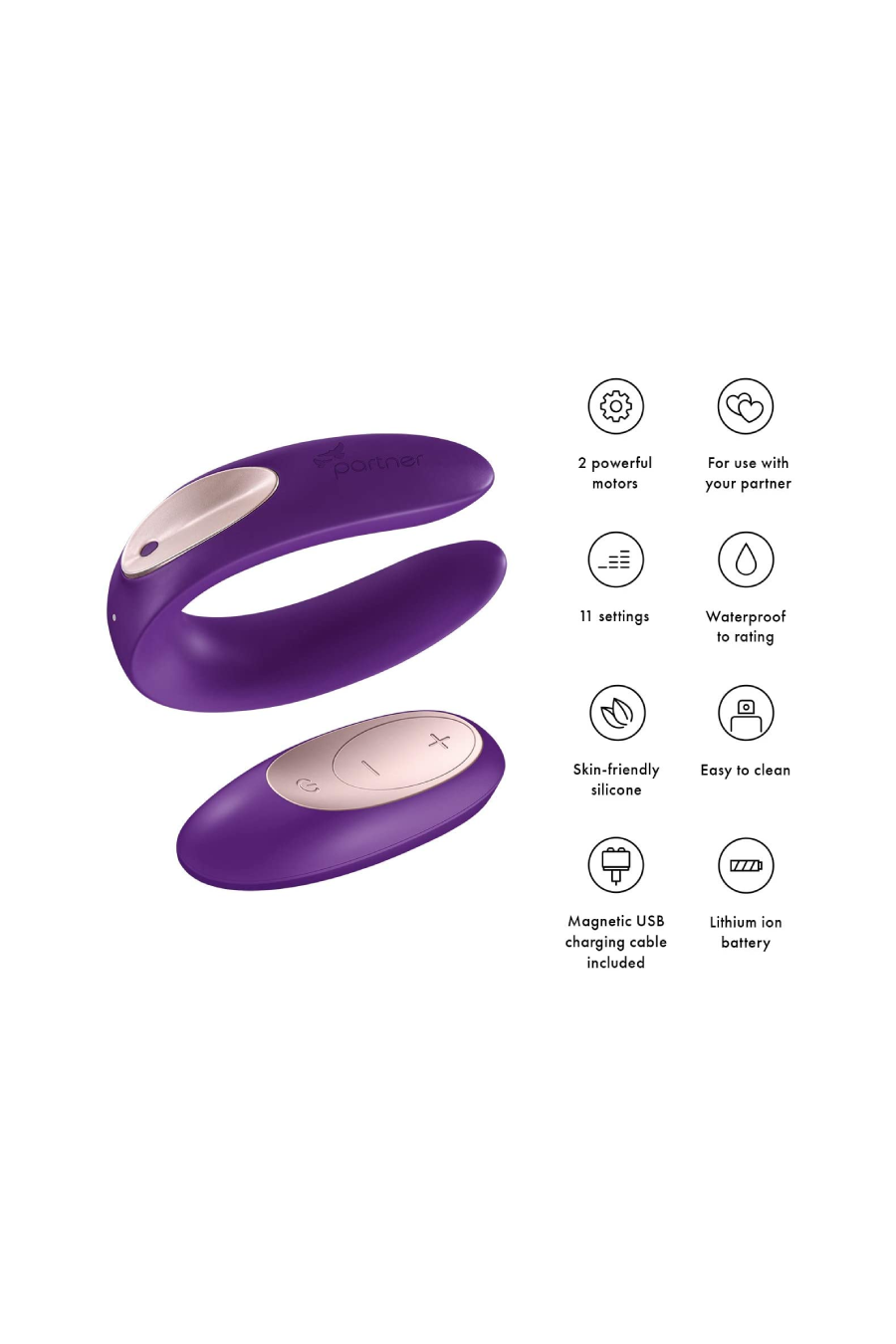 Vibrador Satisfyer Partner Plus control remoto