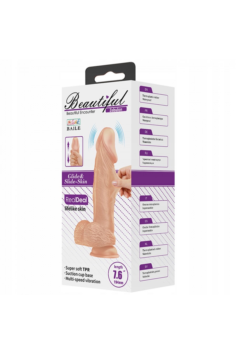 Vibrador con Sopapo Beautiful - Zebulon 7.6