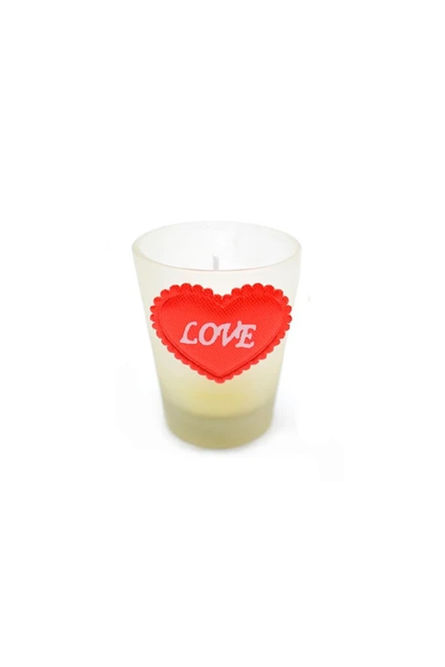 Vela Vaso de vidrio Corazon
