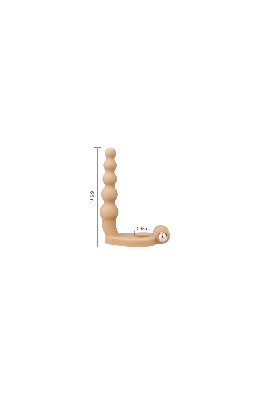 Anillo vibrador con dildo para doble penetración - The Ultra Soft Double 6.5"
